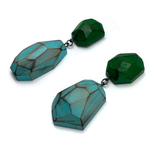 Green and Blue Earrings-Earrings-Cristina Zani-Pistachios