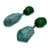 Green and Blue Earrings-Earrings-Cristina Zani-Pistachios