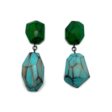 Green and Blue Earrings