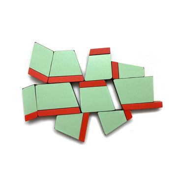 Green and Red Brooch