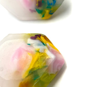 Green and Yellow Crystal Stud Earrings-Earrings-Asami Watanabe-Pistachios