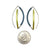 Gunmetal Gray & Green 3D Bow Earrings - Round Tubing-Earrings-Ursula Muller-Pistachios