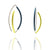 Gunmetal Gray & Green 3D Bow Earrings - Round Tubing-Earrings-Ursula Muller-Pistachios