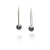 Gunmetal Inverted Sphere Earrings-Earrings-Ursula Muller-Pistachios
