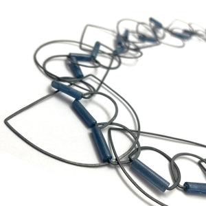 Half Circle Tangle Necklace - Kyanite-Necklaces-Heather Guidero-Pistachios