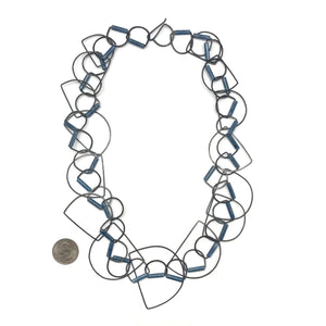 Half Circle Tangle Necklace - Kyanite-Necklaces-Heather Guidero-Pistachios