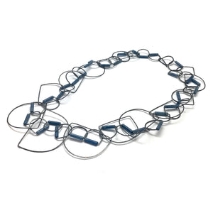 Half Circle Tangle Necklace - Kyanite-Necklaces-Heather Guidero-Pistachios