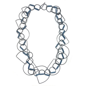 Half Circle Tangle Necklace - Kyanite-Necklaces-Heather Guidero-Pistachios