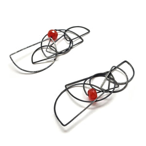 Half Tangle Carnelian Earrings-Earrings-Heather Guidero-Pistachios