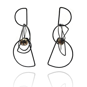 Half Tangle Pyrite Earrings-Earrings-Heather Guidero-Pistachios