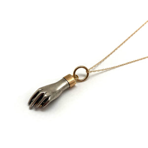 Hand and Heart Pendant Necklace-Necklaces-Rachel Quinn-Pistachios