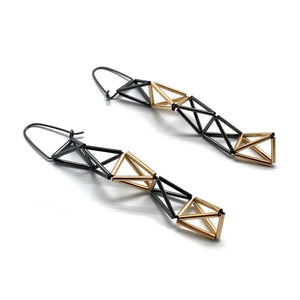 Helix Hexagon Earrings-Earrings-Emilie Pritchard-Pistachios