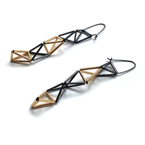 Helix Hexagon Earrings-Earrings-Emilie Pritchard-Pistachios