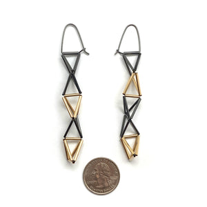 Helix Hexagon Earrings-Earrings-Emilie Pritchard-Pistachios