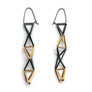 Helix Hexagon Earrings-Earrings-Emilie Pritchard-Pistachios