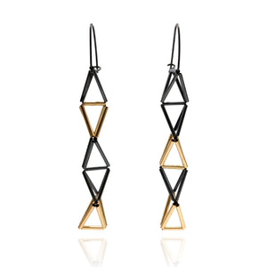 Helix Hexagon Earrings-Earrings-Emilie Pritchard-Pistachios