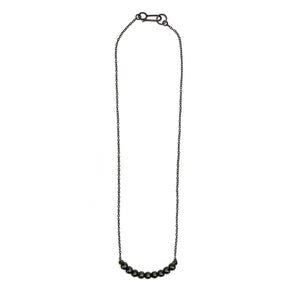 Hematite Arc Necklace-Necklaces-Elisa Bongfeldt-Pistachios