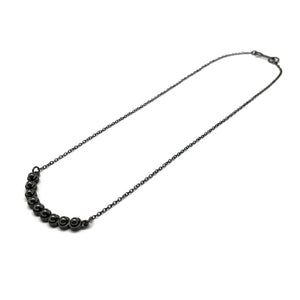Hematite Arc Necklace-Necklaces-Elisa Bongfeldt-Pistachios
