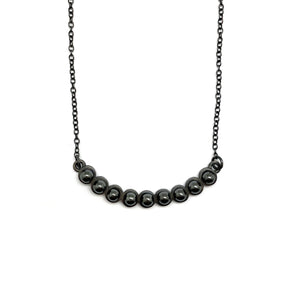 Hematite Arc Necklace-Necklaces-Elisa Bongfeldt-Pistachios