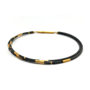 Hematite and Gold Vermeil Bracelet-Bracelets-Bernd Wolf-Pistachios