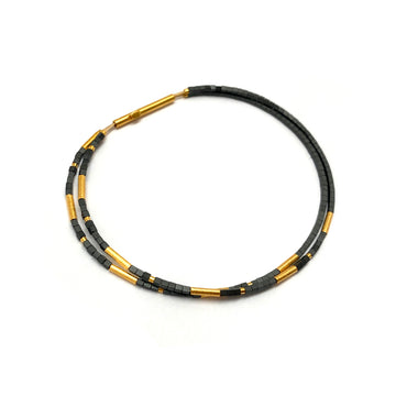 Hematite and Gold Vermeil Bracelet
