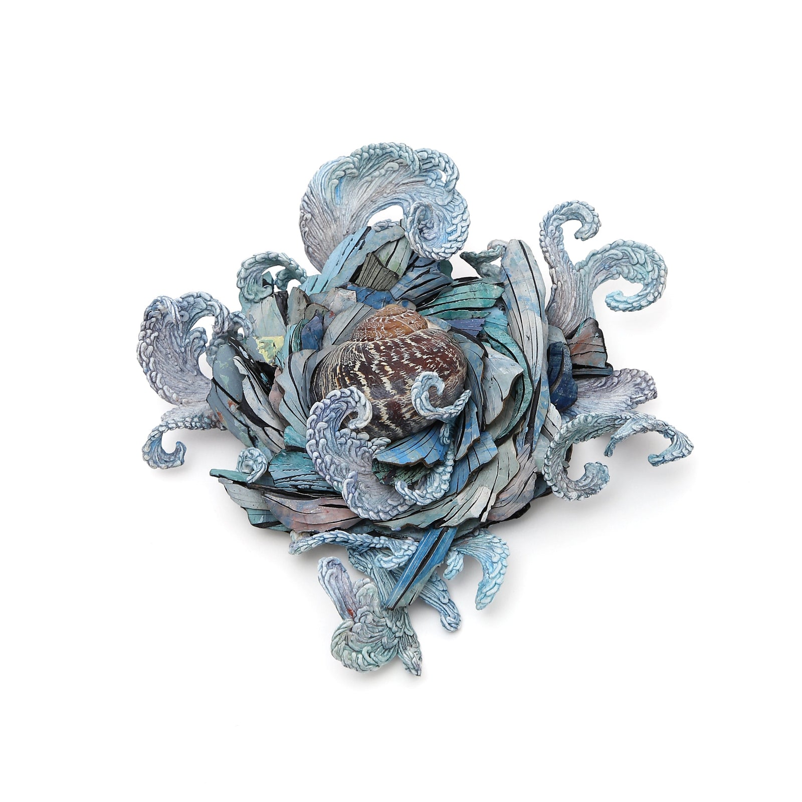 House in the Blues Brooch-Pins-Carina Shoshtary-Pistachios