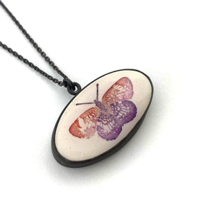Howlite Butterfly Pendant-Necklaces-Kelly Jean Conroy-Pistachios