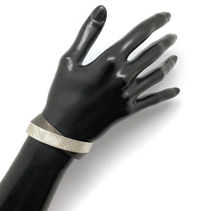 Oxidized and Bright Silver Coil Bracelet-Bracelets-Mariusz Fatyga-Pistachios
