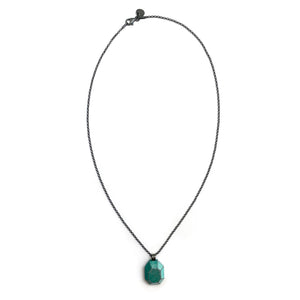 3D Blue Gem Necklace-Necklaces-Eva Burton-Pistachios