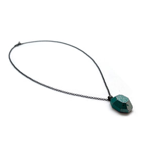 3D Blue Gem Necklace-Necklaces-Eva Burton-Pistachios