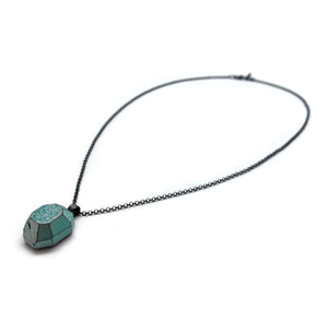 3D Blue Gem Necklace-Necklaces-Eva Burton-Pistachios