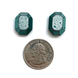 3D Blue Gem Studs-Earrings-Eva Burton-Pistachios