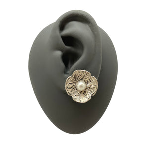 Etched Pearl Studs