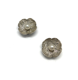 Etched Pearl Studs