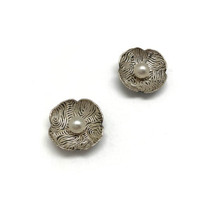 Etched Pearl Studs