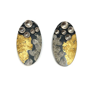 Oval Swirling Earrings