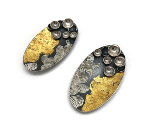 Oval Swirling Earrings