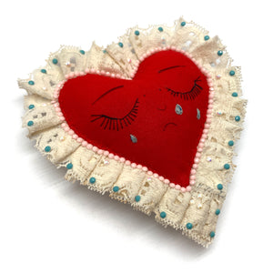 Red Heart Brooch-Pins-Jillian Vang-Pistachios