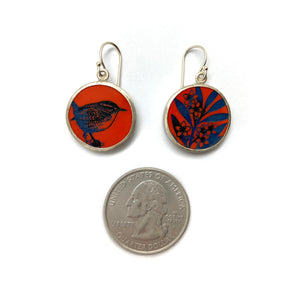 Reconstituted Coral Earrings