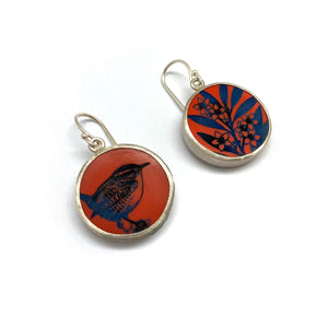 Reconstituted Coral Earrings