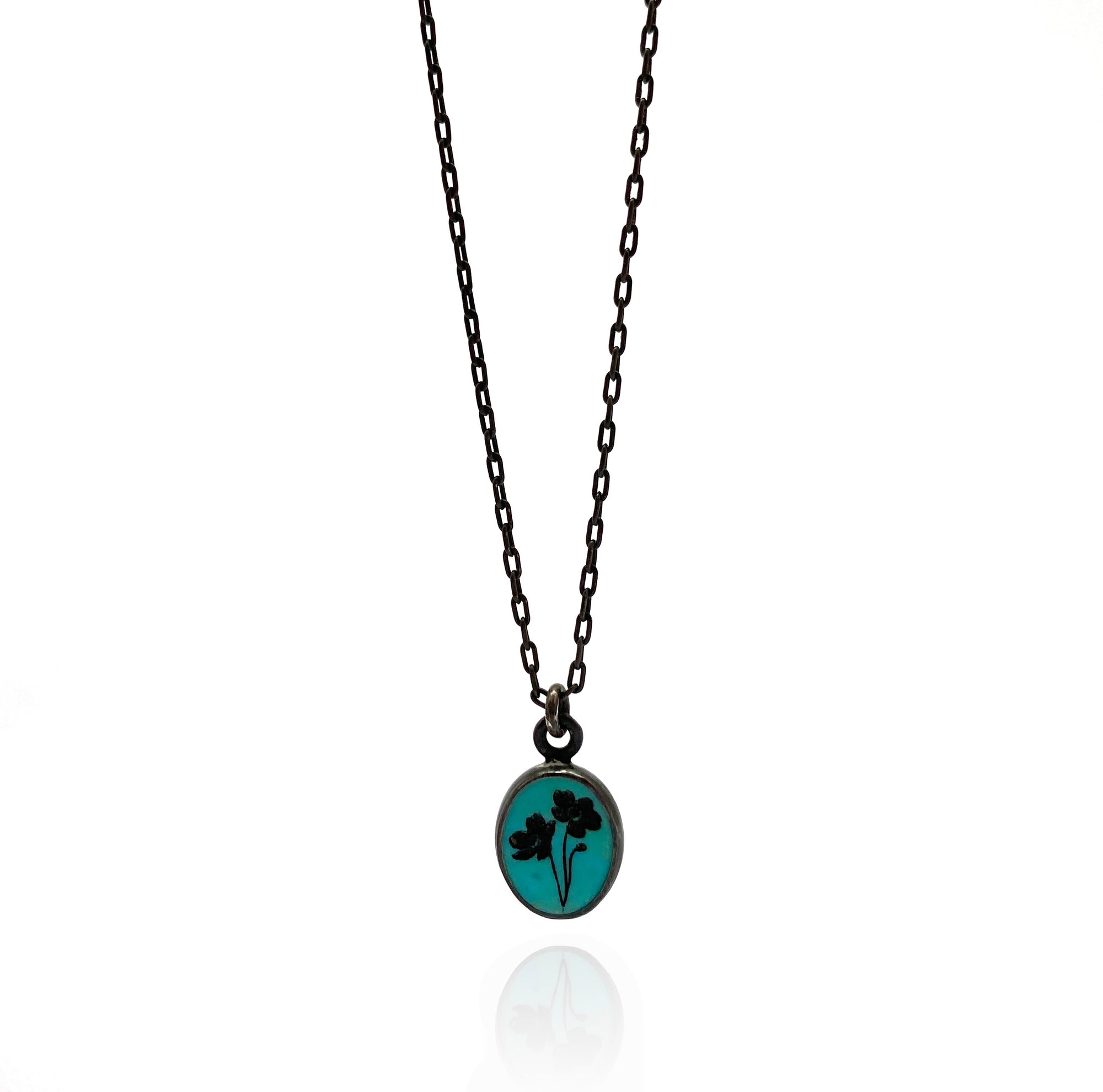 Reconstituted Turquoise Pendant