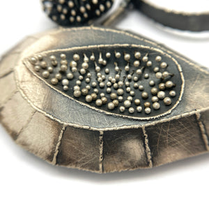 Sculptural 'Stone' Statement Necklace - Pistachios