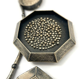 Sculptural 'Stone' Statement Necklace - Pistachios