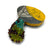 Powder Coated and Garnet Brooch - Pistachios