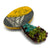 Powder Coated and Garnet Brooch - Pistachios