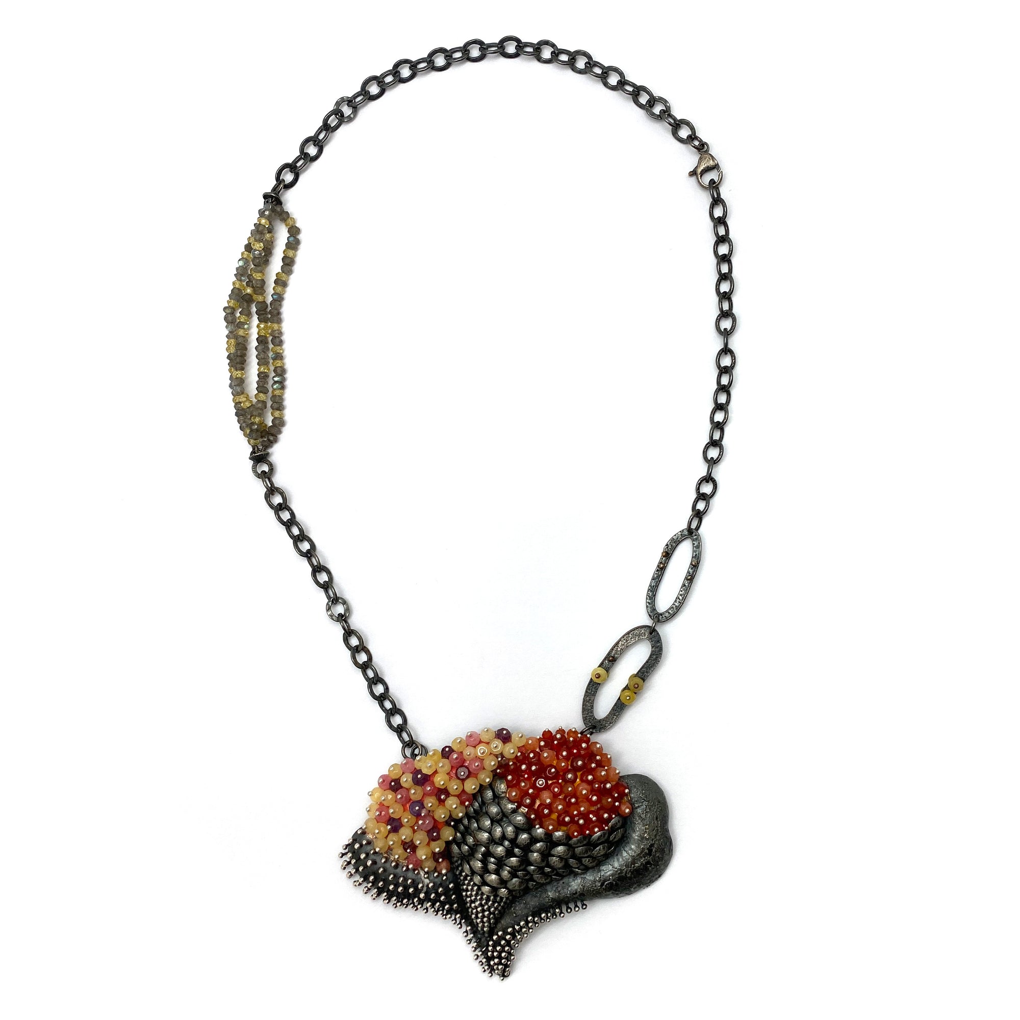 Topaz and Silver Necklace - Pistachios