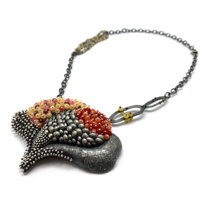 Topaz and Silver Necklace - Pistachios