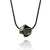 Etched Silver Sphere Necklace - Pistachios