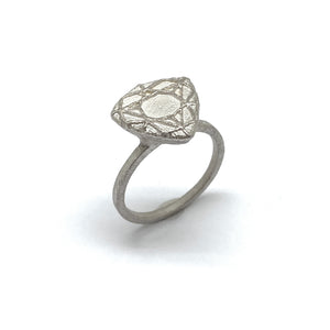 Silver 'Diamond' Ring-Rings-So Young Park-Pistachios