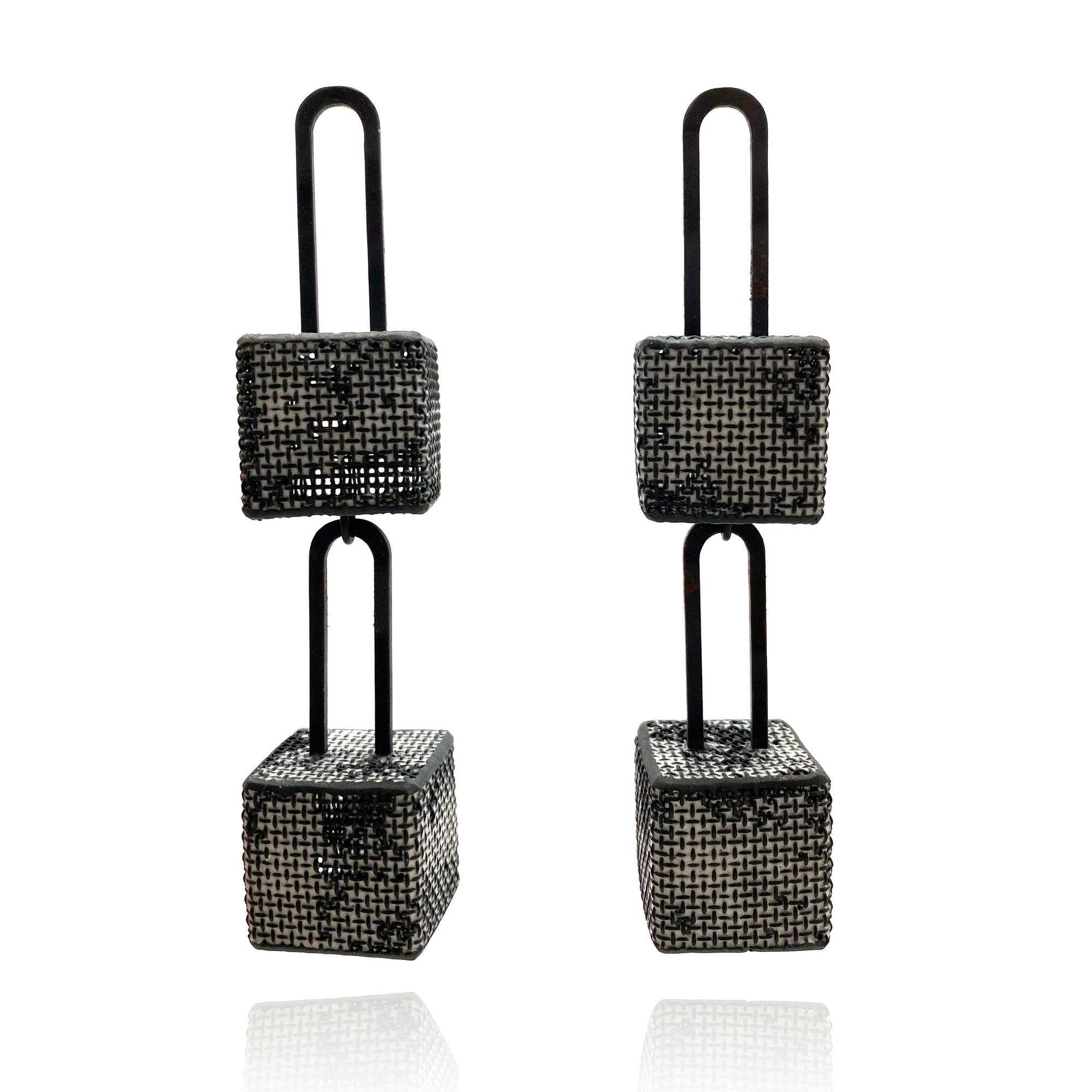 Double Cube Bar Drops-Earrings-Sandra Salaices-Pistachios